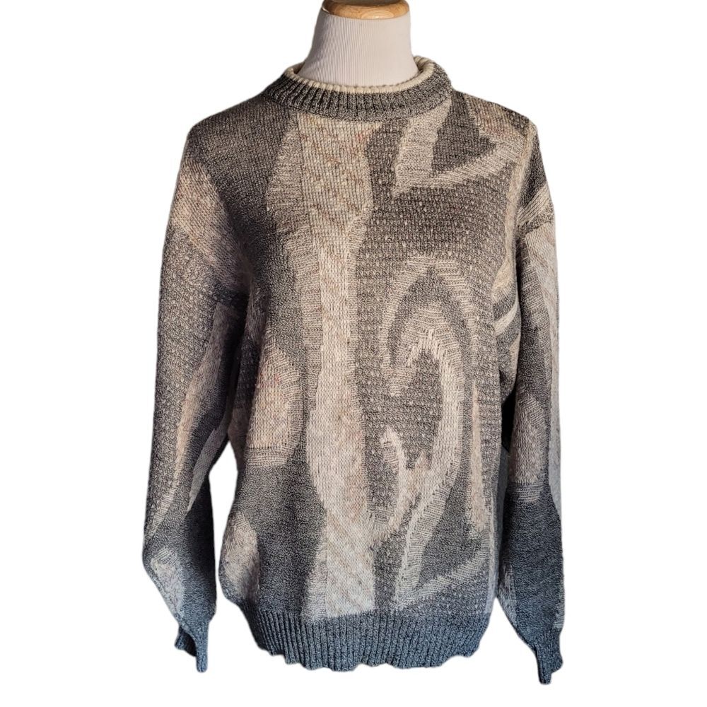 Cambio Italian Oversized 80s  Abstract  Crewneck Sweater Italian Unisex Size M/L